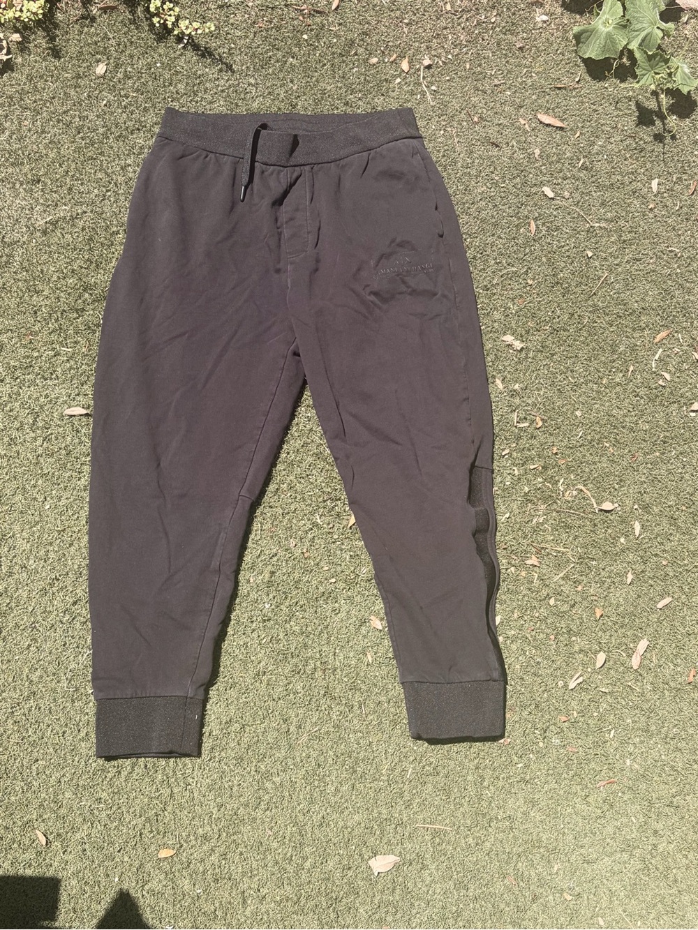 Armani Exchange Black Slim Fit Jogger Pants